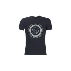 T-shirty z krótkim rękawem Guess ACADEMY. Niebieskie t-shirty męskie Guess, s, z aplikacjami, bez kołnierzyka, krótkie. Za 159,00 zł.