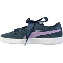 Buciki niemowlęce chłopięce: Puma Buty juniorskie Smash v2 Ribbon JR granatowe r. 38.5 (366003 03)