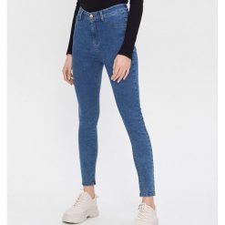 Jeansy high waist skinny - Turkusowy. Niebieskie jeansy damskie House, bez wzorów, z jeansu, z podwyższonym stanem. Za 79,99 zł.
