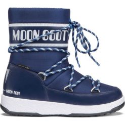 MOON BOOT Śniegowce junior Sport Wp Navy/White. Niebieskie śniegowce chłopięce . Za 297,00 zł.