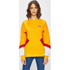 Lee - Bluza. Żółte bluzy damskie z nadrukiem marki Lee, s, z bawełny, bez kaptura. Za 259,90 zł.