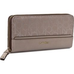 Portfele damskie: Duży Portfel Damski CALVIN KLEIN BLACK LABEL – Marin4 Logo Large Zipa K60K602695 069