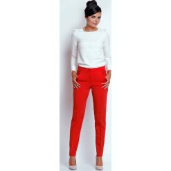 Czerwone Eleganckie Spodnie Cygaretki. Czerwone spodnie damskie Molly.pl, s. Za 114,90 zł.