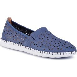 Półbuty CAPRICE - 9-24553-24 Jeans Nubuc 895. Niebieskie półbuty damskie Caprice, bez wzorów, z jeansu, bez obcasa, na płaskiej podeszwie, bez zapięcia. W wyprzedaży za 159,00 zł.