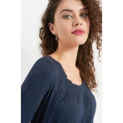 Koszulka w kropki. Niebieskie t-shirty damskie Orsay, xs, w kropki, z dzianiny, z okrągłym kołnierzem. Za 59,99 zł.