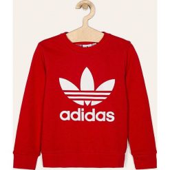 Adidas Originals - Bluza dziecięca 128-164 cm. Czerwone bluzy dziewczęce adidas Originals, z nadrukiem, z elastanu, bez rękawów, bez kaptura. Za 159,90 zł.