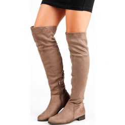 BRĄZOWE KOZAKI MUSZKIETERKI. Brązowe buty zimowe damskie Merg. Za 102,90 zł.