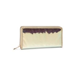 PORTFEL ACCCESSORIES 1W1-024-SS20 Złoty. Żółte portfele damskie ACCCESSORIES, bez wzorów, ze skóry ekologicznej. Za 29,99 zł.