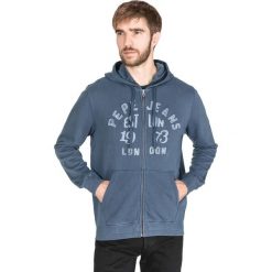 Pepe Jeans Lope Bluza Niebieski. Niebieskie bluzy męskie Pepe Jeans, l, z haftami, z bawełny, vintage, bez kołnierzyka, bez rękawów, bez kaptura. Za 412,95 zł.