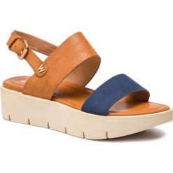 Sandały WRANGLER - Punch Kaori WL91642A Blue 100. Pomarańczowe klapki damskie Wrangler, bez wzorów, ze skóry ekologicznej, bez obcasa. W wyprzedaży za 139,00 zł.