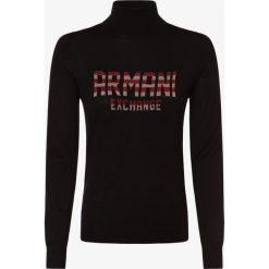 Armani Exchange - Sweter damski, niebieski. Niebieskie swetry damskie Armani Exchange, s, w paski, eleganckie, bez rękawów, bez kaptura. Za 399,95 zł.