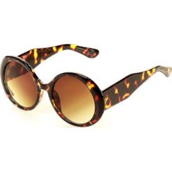 Okrągłe okulary przeciwsłoneczne mazzini retro fashion brąz. Pomarańczowe okulary przeciwsłoneczne damskie LOOKS STYLE EYEWAER, klasyczne, okrągłe. W wyprzedaży za 59,90 zł.