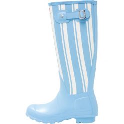 Buty zimowe damskie: Hunter ORIGINAL GARDEN STRIPE TALL Kalosze forget me not