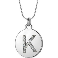 Naszyjniki damskie: Naszyjnik „Letter ‚K’ Medallion” z zawieszką – dł. 43 cm