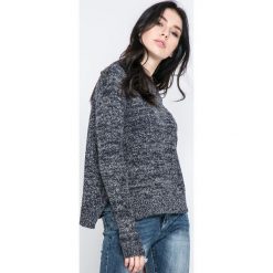 Vero Moda - Sweter. Niebieskie swetry damskie Vero Moda, s, bez wzorów, z poliesteru, z krótkim rękawem, krótkie, bez kaptura. W wyprzedaży za 49,90 zł.