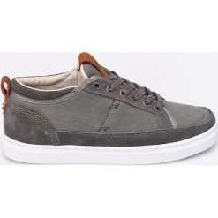 Dickies - Tenisówki. Szare trampki męskie marki Dickies, bez wzorów, ze skóry, na sznurówki. W wyprzedaży za 129,90 zł.