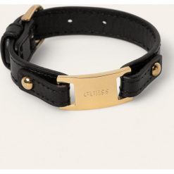 Guess Jeans - Bransoletka skórzana. Czarne bransoletki damskie Guess Jeans, z jeansu. Za 169,90 zł.