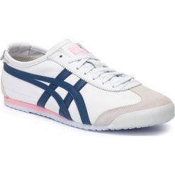 Sneakersy ONITSUKA TIGER - Mexico 66 1182A078 White/Independence Blue 104. Białe półbuty damskie Onitsuka Tiger, ze skóry. W wyprzedaży za 299,00 zł.