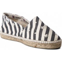 Espadryle ESPADRILLES - Alpa.Estre 20305-21763-1 Nergo. Czarne espadryle damskie marki Espadrilles, bez wzorów, z tworzywa sztucznego, bez obcasa, na płaskiej podeszwie. W wyprzedaży za 189,00 zł.