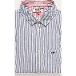 Tommy Jeans - Koszula. Niebieskie koszule męskie Tommy Jeans, m, bez wzorów, z jeansu, klasyczne, z klasycznym kołnierzykiem, z długim rękawem. W wyprzedaży za 219,90 zł.