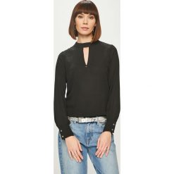 Morgan - Bluzka. Czarne bluzki damskie marki Morgan, s, z elastanu, casualowe, ze stójką. W wyprzedaży za 159,90 zł.