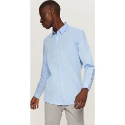 Elegancka koszula z tkaniny poplin - Niebieski. Niebieskie koszule męskie Reserved, m, z tkaniny. Za 79,99 zł.