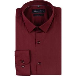 Koszula SIMONE KDAS000876. Czerwone koszule męskie Giacomo Conti, na zimę, m, bez wzorów, z elastanu, eleganckie, z klasycznym kołnierzykiem, z długim rękawem. Za 169,00 zł.