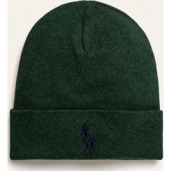 Polo Ralph Lauren - Czapka. Zielone czapki męskie Polo Ralph Lauren, na zimę, bez wzorów, z bawełny. Za 169,90 zł.