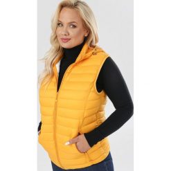 Żółta Kamizelka Risvyn. Żółte kamizelki damskie Born2be, xl, bez wzorów, bez kaptura. Za 139,99 zł.