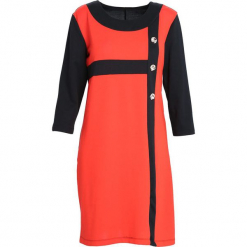 Czarno-Czerwona Sukienka Since You're Gone. Czarne sukienki Born2be, na jesień, xl, midi, oversize. Za 39,99 zł.