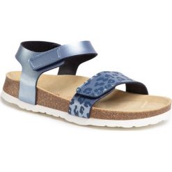 Sandały SUPERFIT - 6-00123-80 D Blau. Niebieskie sandały dziewczęce Superfit, ze skóry ekologicznej, bez zapięcia. Za 179,00 zł.