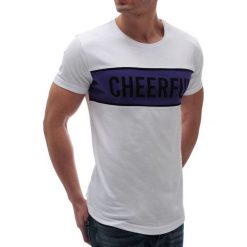 Męski t-shirt CHEERFUL WHITE. Białe t-shirty męskie Męski t-shirt CHEERFUL WHITE, s, bez wzorów, bez kołnierzyka. W wyprzedaży za 29,00 zł.