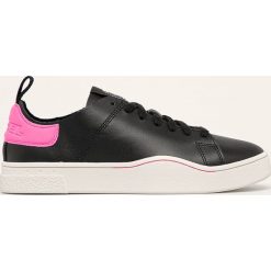 Diesel - Buty skórzane. Czarne buty sportowe damskie Diesel, bez wzorów, ze skóry, sportowe. Za 719,90 zł.