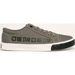 Big Star - Tenisówki. Szare trampki męskie BIG STAR, bez wzorów, z gumy, retro, na sznurówki. Za 129,90 zł.