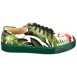 Sneakersy w kolorze beżowo-zielonym ze wzorem. Brązowe sneakersy damskie Streetfly, z materiału. W wyprzedaży za 189,95 zł.