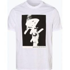 Armani Exchange - T-shirt męski, biały. Białe t-shirty męskie Armani Exchange, xl, z nadrukiem, z bawełny, bez kołnierzyka. Za 269,95 zł.