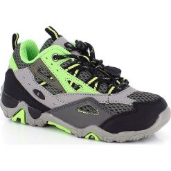 Buty sportowe "Bonobo" w kolorze czarno-szaro-zielonym. Szare buty dziewczęce sportowe Kimberfeel Kids, bez wzorów, bez zapięcia. W wyprzedaży za 127,95 zł.