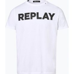 Replay - T-shirt męski, biały. Białe t-shirty męskie Replay, s, z nadrukiem, z bawełny, eleganckie, bez kołnierzyka. Za 129,95 zł.