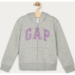 GAP - Bluza dziecięca 104-176 cm. Niebieskie bluzy dziewczęce GAP, z aplikacjami, z bawełny, bez rękawów, z kapturem. Za 199,90 zł.