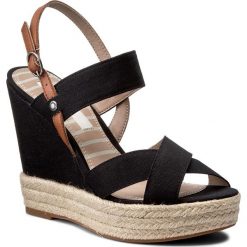Espadryle PEPE JEANS - Walker Plain PLS90269 Black 999. Czarne espadryle damskie marki Pepe Jeans, bez wzorów, z jeansu, bez obcasa, na obcasie. W wyprzedaży za 229,00 zł.