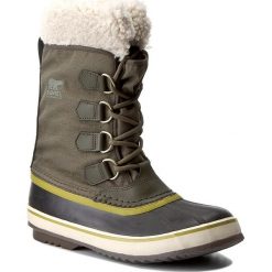 Śniegowce SOREL - Winter Carnival NL1495 Peatmoss 214. Zielone buty zimowe damskie marki Sorel, z gumy. W wyprzedaży za 289,00 zł.