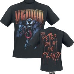 Venom (Marvel) Peter Come Out T-Shirt czarny. Czarne koszulki męskie Venom (Marvel), s, z nadrukiem, z okrągłym kołnierzem. Za 79,90 zł.