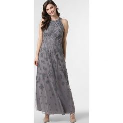 Esprit Collection - Damska sukienka wieczorowa, szary. Szare sukienki damskie Esprit Collection, z haftami, z tiulu, wizytowe, bez kołnierzyka, bez rękawów. Za 579,95 zł.