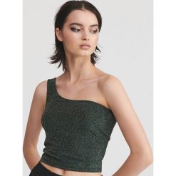 Brokatowy top na jedno ramię - Wielobarwny. Topy damskie Reserved, s, bez wzorów, bez kołnierzyka. Za 49,99 zł.
