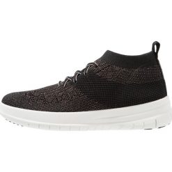 FitFlop SLIPON Sneakersy wysokie black/bronze metallic. Czarne trampki i tenisówki damskie marki FitFlop, bez wzorów, z poliesteru, bez zapięcia. Za 459,00 zł.