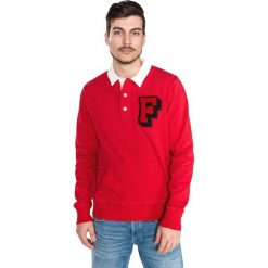 Franklin & Marshall Polo Bluza Czerwony. Czerwone bluzy męskie Franklin Marshall, l, z haftami, z bawełny, polo, bez rękawów, bez kaptura. Za 447,95 zł.