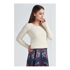 Swetry klasyczne damskie: Sweter Iga ecru