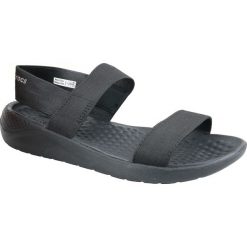 Crocs LiteRide Sandal 205106-060 sandały sportowe damskie czarne 36/37. Czarne klapki damskie Crocs, w paski, z tkaniny, sportowe, bez obcasa, z paskami, trekkingowe. W wyprzedaży za 179,99 zł.