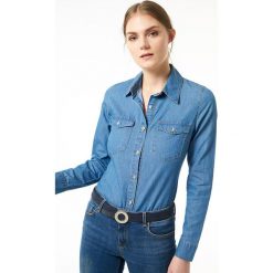 Koszula w kolorze niebieskim. Niebieskie koszule damskie Jimmy Sanders, xl, bez wzorów, bez kołnierzyka, bez rękawów. W wyprzedaży za 129,95 zł.