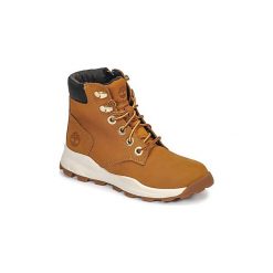 Buty Dziecko Timberland BROOKLYN SNEAKER BOOT. Żółte trampki chłopięce Timberland, bez wzorów, bez zapięcia. Za 399,00 zł.